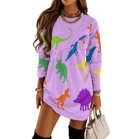 Ms Frizzle Inspired Dinosaur Dress Long Sleeved Dress luxury evening dresses summer clothes