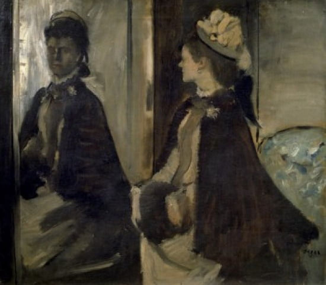 Ms Jeantaud at the Mirror ca1875 Edgar Degas (1834-1917French) Musee dOrsay Paris Canvas Art - Edgar Degas (18 x 24)