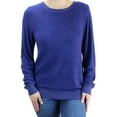 thumbnail image 1 of Ms Lovely Ultra Soft Women's Sleep and Lounge Crewneck Pullover Sweatshirt - Dark Blue Large, 1 of 3