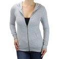 thumbnail image 1 of Ms Lovely Ultra Soft Women's Sleep and Lounge Zip-Up Sweatshirt with Hoodie - Light Grey Medium, 1 of 4