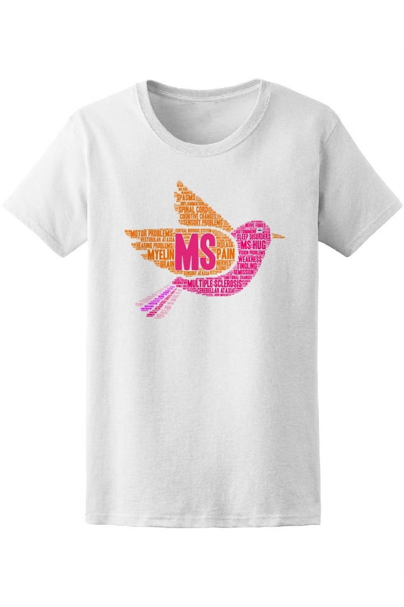 Ms Multiple Sclerosis Awareness T-Shirt Women -Image by Shutterstock, Female x-Large