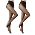 thumbnail image 1 of Ms.Myland 2 Pairs Women's Sheer Pantyhose Black Bikini 1D Ultra Thin Soft Anti- Slid XS-XL, 1 of 7