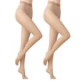 thumbnail image 1 of Ms.Myland 2 Pairs Women's Sheer Pantyhose Dark Skin Color Bikini 1D Ultra Thin Soft Anti-Slid XS-XL, 1 of 6