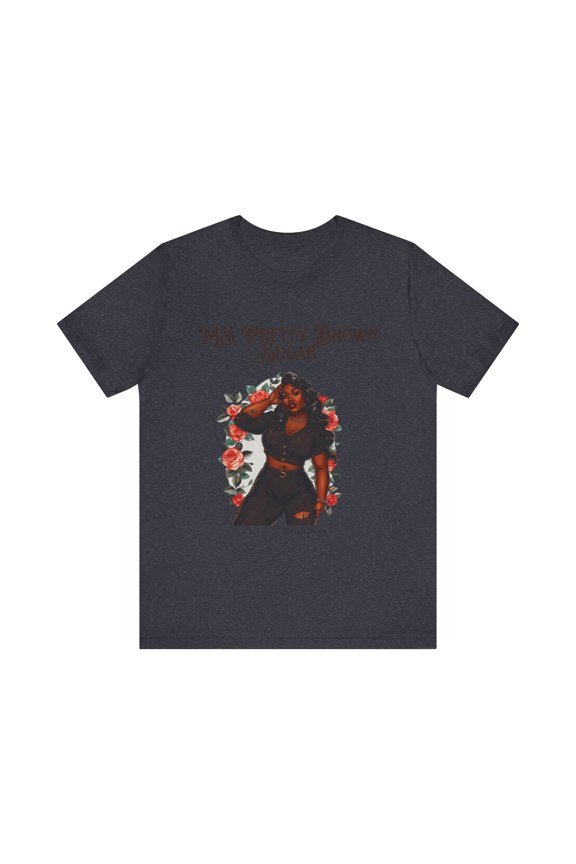 Ms Pretty Brown Sugar Women's Relaxed Fit Short-Sleeve Crewneck T Shirt