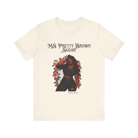 Ms Pretty Brown Sugar Women's Relaxed Fit Short-Sleeve Crewneck T Shirt