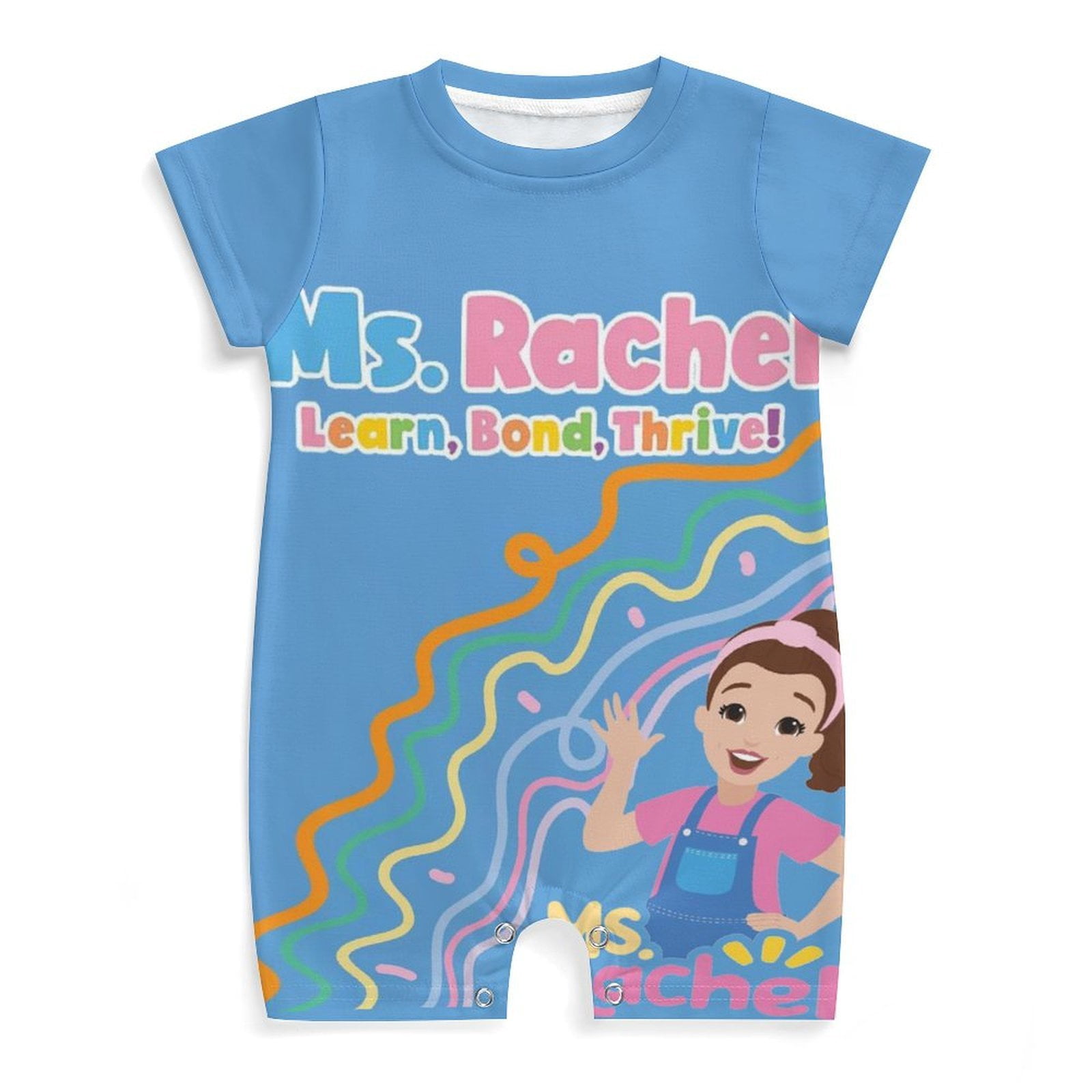 Ms Rachel Baby Boy Girl Short Sleeve Romper Clothing Set Print Cartoon ...