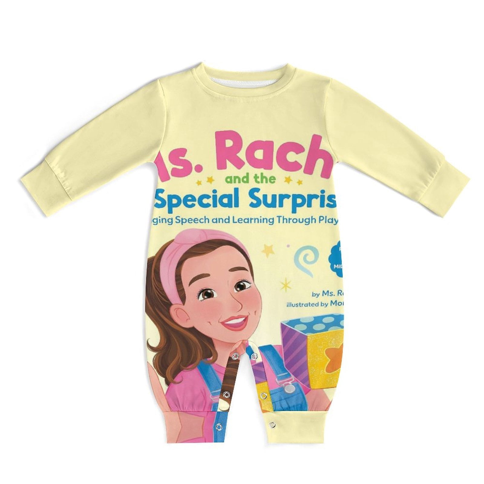 Ms Rachel Baby Romper Jumpsuits, Long Sleeve Footless One-Piece Outfits ...