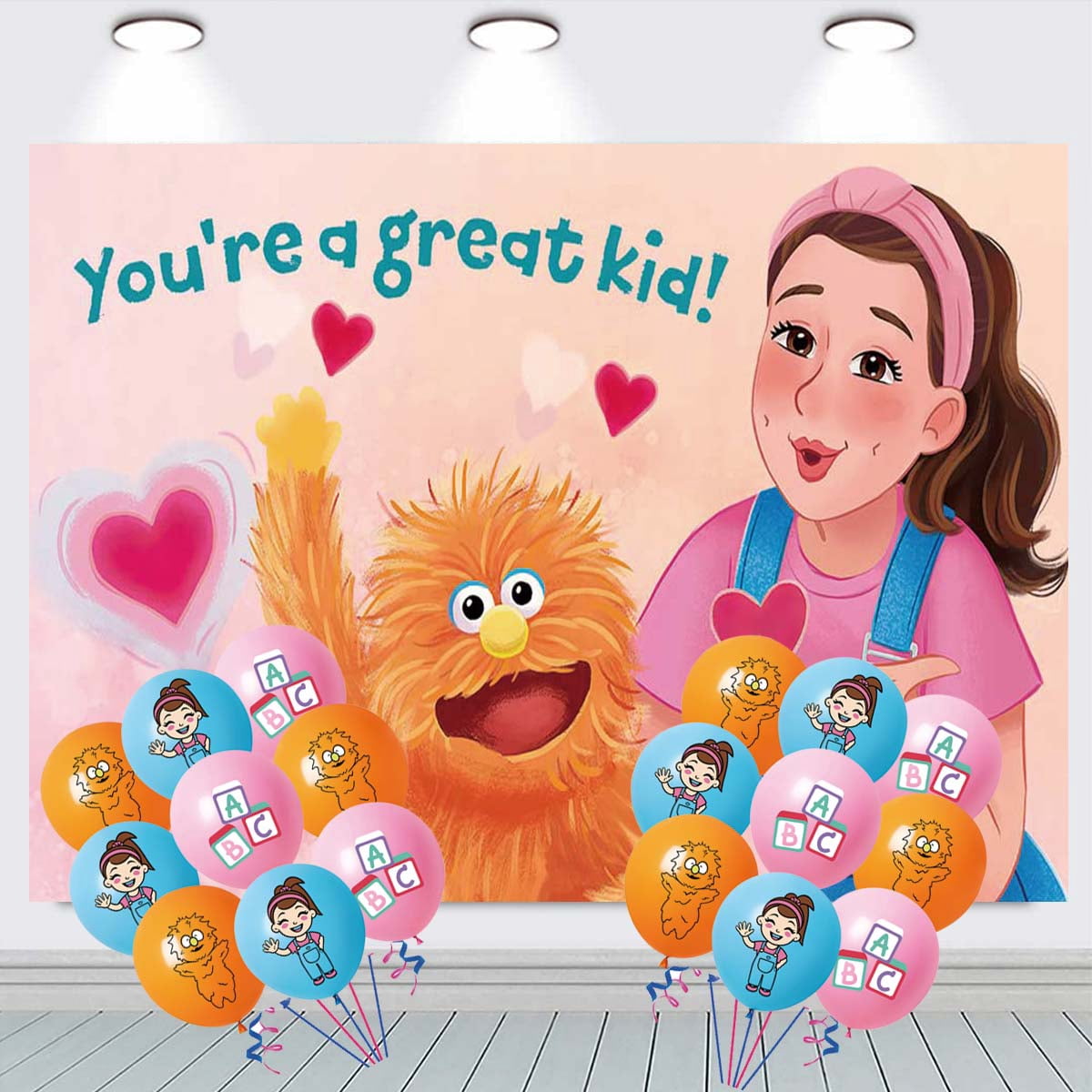 Ms Rachel Backdrop Banner Balloons Party Decorations Supplies Taspestry ...