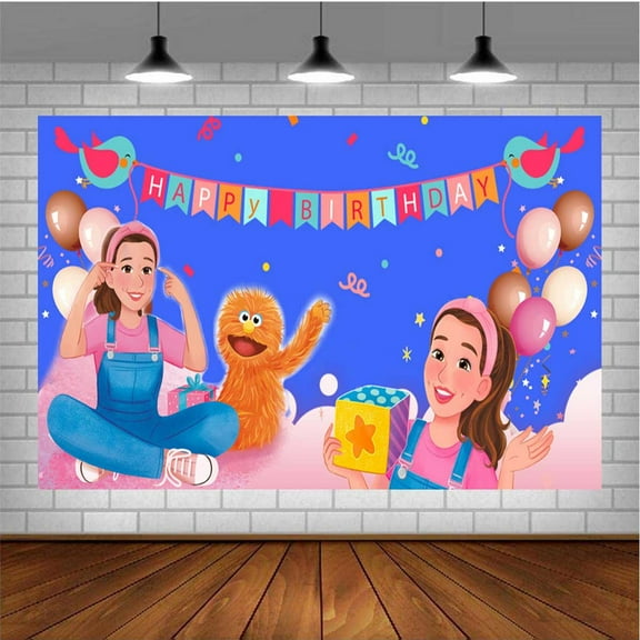 Ms Rachel Backdrop for Boy Wall Decor Birthday Banner Backdrop Background Party Supplies Poster Fans