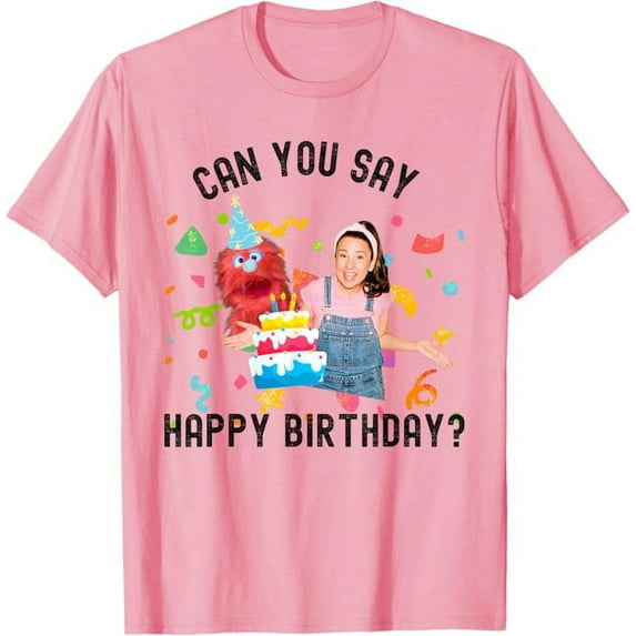Ms.Rachel Birthday Can You Say Happy BD Ms Rachel T-Shirt For Men Women, Light Pink Color, Size 3XL