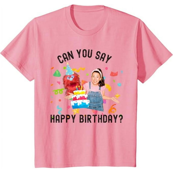 Ms.Rachel Birthday Can You Say Happy BD Ms Rachel Youth T-Shirt For Boy Girl Kids Toddler, Light Pink Color, Size XS
