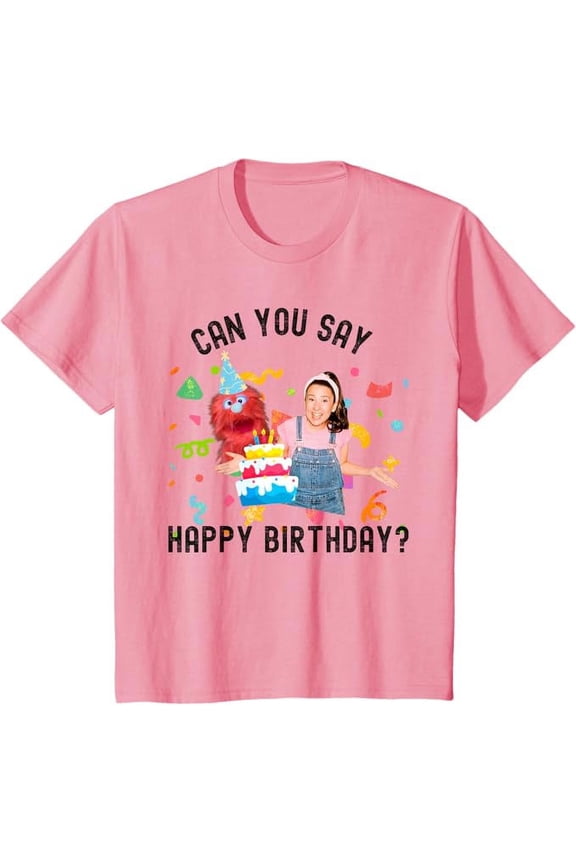 Ms.Rachel Birthday Can You Say Happy BD Ms Rachel Youth T-Shirt For Boy Girl Kids Toddler, Light Pink Color, Size XS