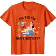 thumbnail image 1 of Ms.Rachel Birthday Can You Say Happy BD Ms Rachel Youth T-Shirt For Boy Girl Kids Toddler, Orange Color, Size XL, 1 of 4