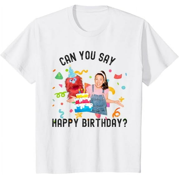 Ms.Rachel Birthday Can You Say Happy BD Ms Rachel Youth T-Shirt For Boy Girl Kids Toddler, White Color, Size XS
