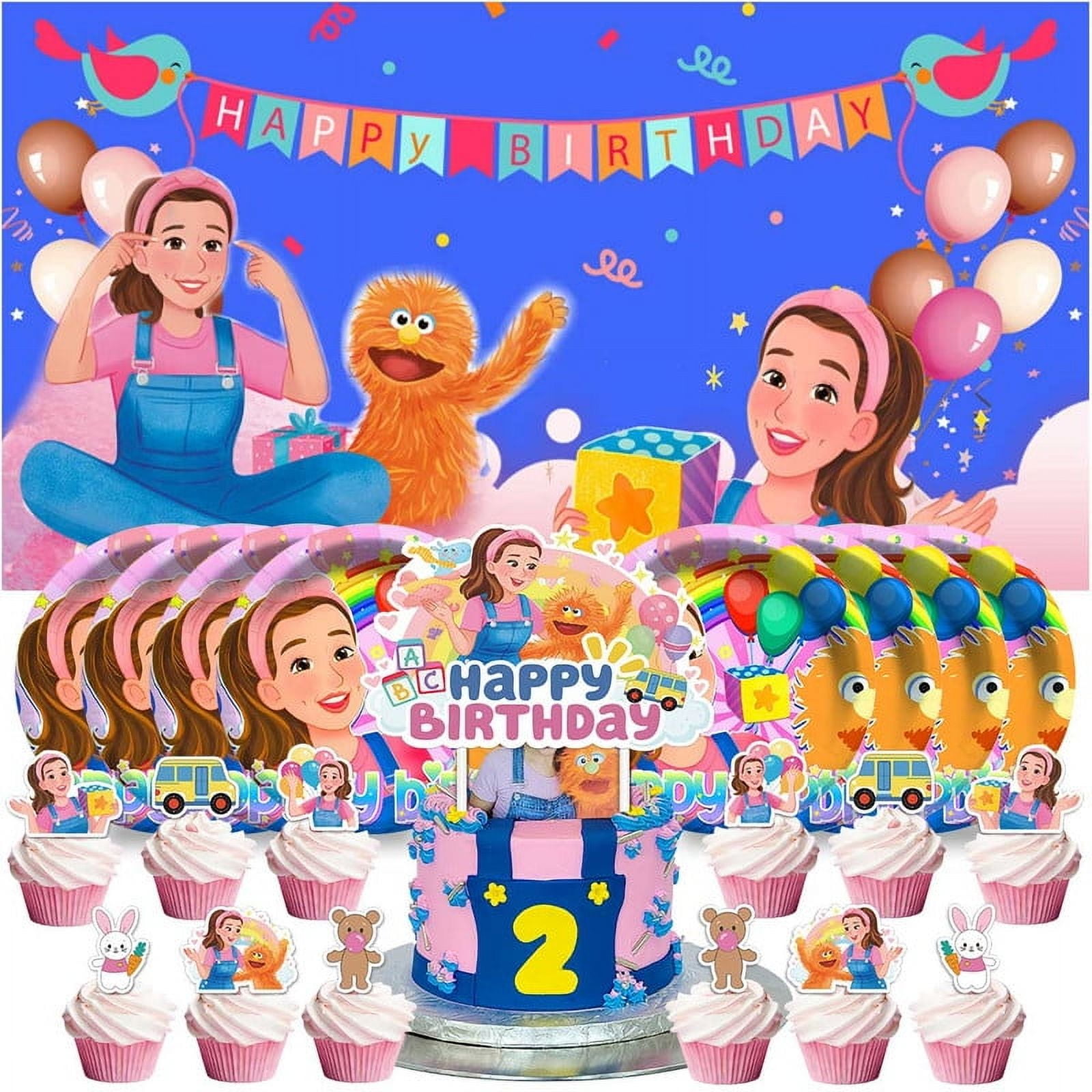 Ms Rachel Birthday Party Supplies Decorations Decor Plates Backdrop Background Banner Cake Topper