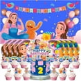 thumbnail image 1 of Ms Rachel Birthday Party Supplies Decorations Decor Plates Backdrop Background Banner Cake Topper, 1 of 6