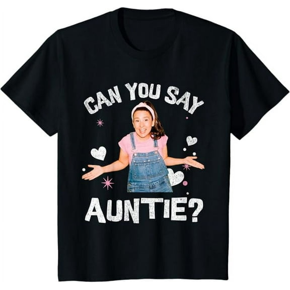 Ms. Rachel Birthday Shirt Can You Say Auntie Aunt Youth T-Shirt For Boy Girl Kids Toddler, Black Color, Size XS