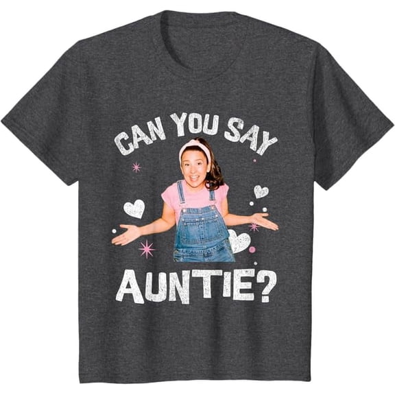Ms. Rachel Birthday Shirt Can You Say Auntie Aunt Youth T-Shirt For Boy Girl Kids Toddler, Dark Heather Color, Size XS
