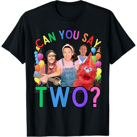 Ms. Rachel Birthday Shirt Can You Say Two 2nd Birth-day T-Shirt For Men Women, Black Color, Size L
