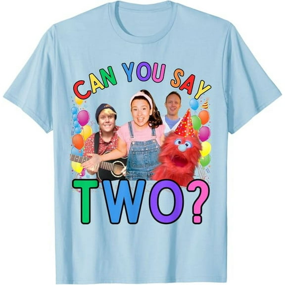 Ms. Rachel Birthday Shirt Can You Say Two 2nd Birth-day T-Shirt For Men Women, Light Blue Color, Size S