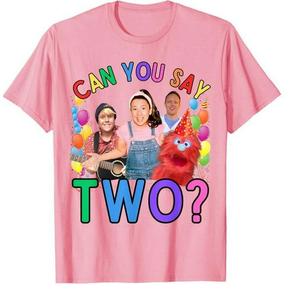Ms. Rachel Birthday Shirt Can You Say Two 2nd Birth-day T-Shirt For Men Women, Light Pink Color, Size XL