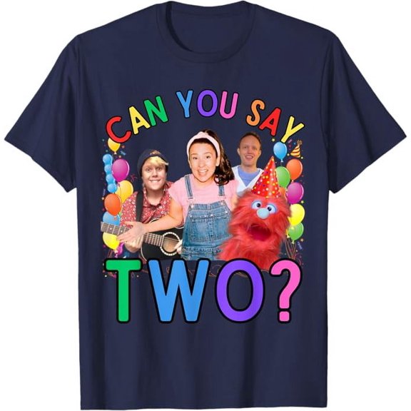 Ms. Rachel Birthday Shirt Can You Say Two 2nd Birth-day T-Shirt For Men Women, Navy Color, Size S