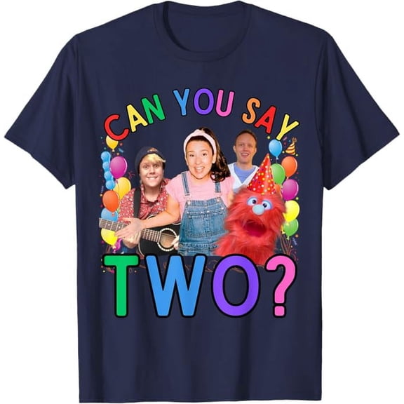 Ms. Rachel Birthday Shirt Can You Say Two 2nd Birth-day T-Shirt For Men Women, Navy Color, Size XL