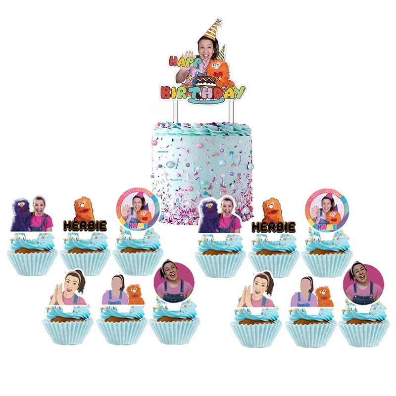 Ms Rachel Cake Topper Cupcake Set Party Supplies Decoration Birthday Decor Kit