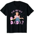 thumbnail image 1 of Ms.Rachel Can you Say Dada Dad Birthday Ms Rachel Youth T-Shirt For Boy Girl Kids Toddler, Black Color, Size L, 1 of 4