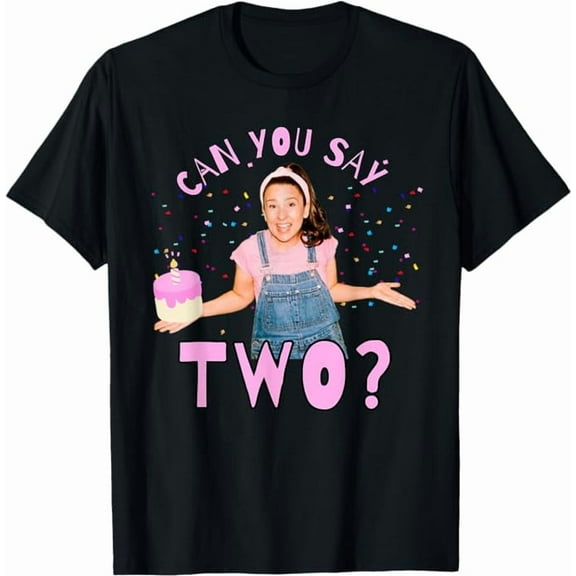 Ms.Rachel Can you Say Two Ms Rachel Birthday Pink Text T-Shirt For Men Women, Black Color, Size XL