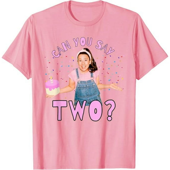Ms.Rachel Can you Say Two Ms Rachel Birthday Pink Text T-Shirt For Men Women, Light Pink Color, Size 2XL