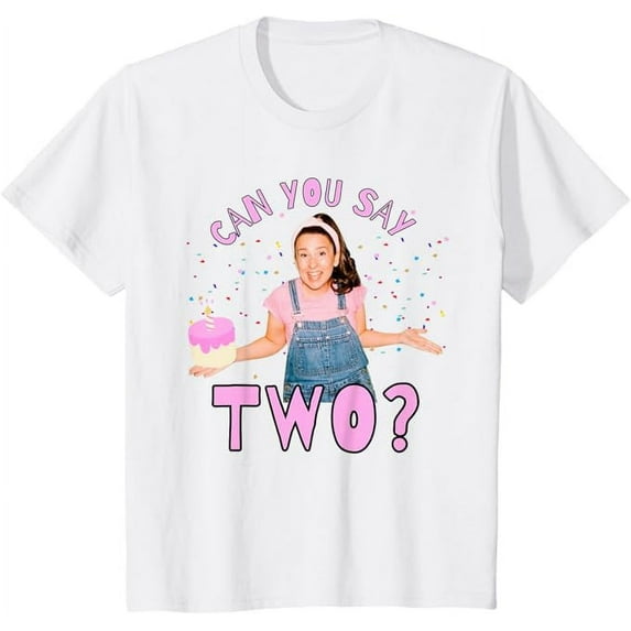 Ms.Rachel Can you Say Two Ms Rachel Birthday Pink Text Youth T-Shirt For Boy Girl Kids Toddler, White Color, Size XS