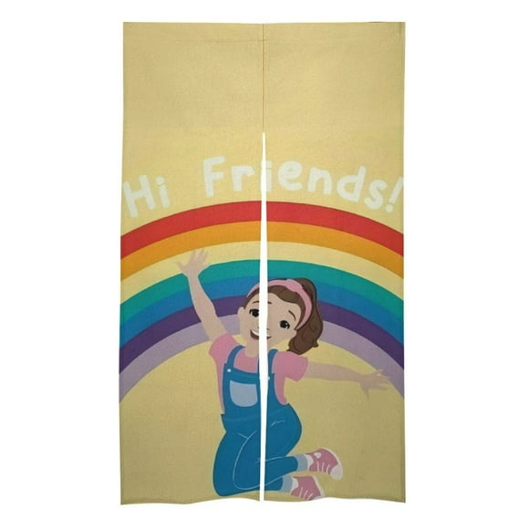 Ms. Rachel Cartoon children's door curtain partition dressing room decoration 86x143cm