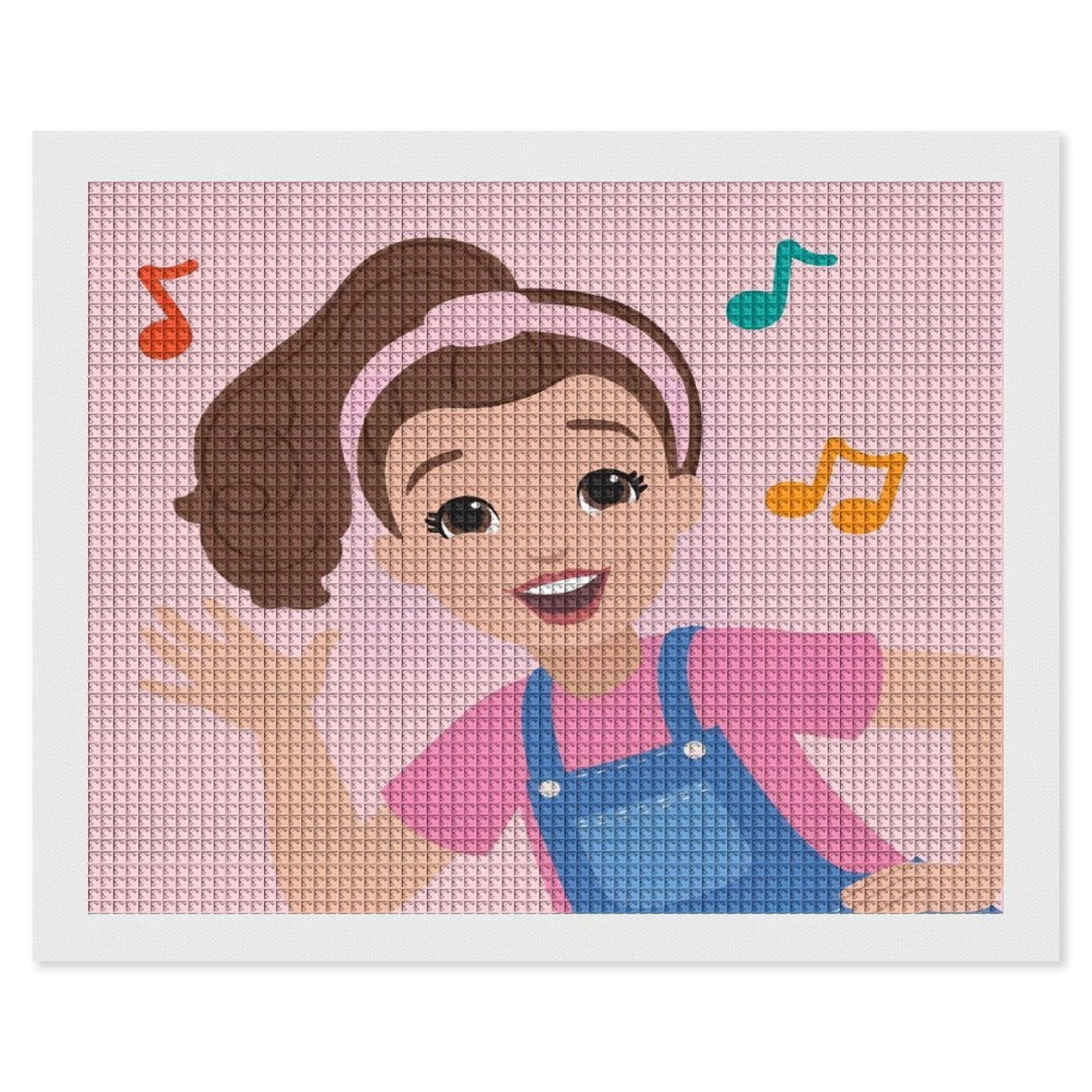 Ms. Rachel Diamond Painting Horizontal (Square Diamond) (Canvas), A Craft For Beginners, Suitable As A Gift Or Home Wall Decoration 16"x20"