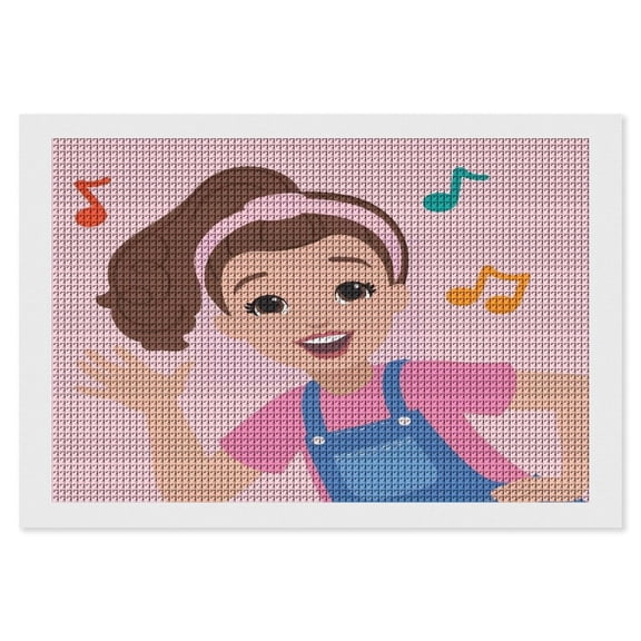 Ms. Rachel Diamond Painting Horizontal (Square Diamond) (Canvas), A Craft For Beginners, Suitable As A Gift Or Home Wall Decoration 8"x12"