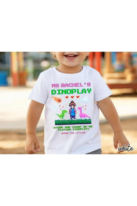 Ms Rachel Dinosaur Youth Toddler T-Shirt Preschool Teacher Fan Gift,Red color,size 4T