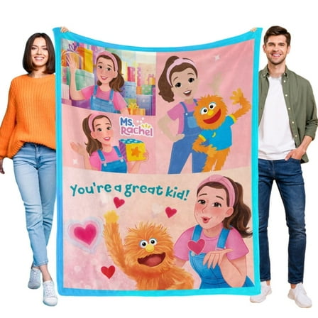 Ms Rachel Flannel Blanket Soft Bed Sofa Throw Blanket Birthday Gift for Kids