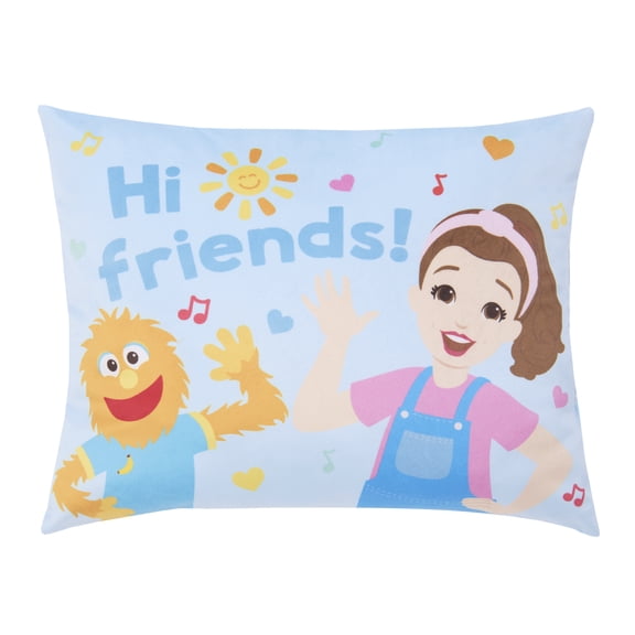 Ms. Rachel Happy Patchwork Toddler Pillow