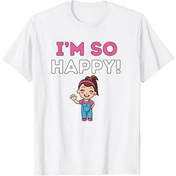 Ms. Rachel I'm So Happy Preschool T-Shirt For Men Women, White Color, Size S