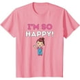 thumbnail image 1 of Ms. Rachel I'm So Happy Preschool Youth T-Shirt For Boy Girl Kids Toddler, Light Pink Color, Size M, 1 of 4