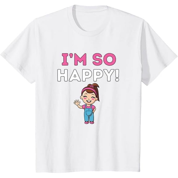Ms. Rachel I'm So Happy Preschool Youth T-Shirt For Boy Girl Kids Toddler, White Color, Size XS
