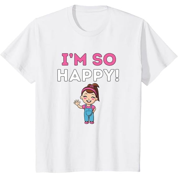 Ms. Rachel I'm So Happy Preschool Youth T-Shirt For Boy Girl Kids Toddler, White Color, Size XS