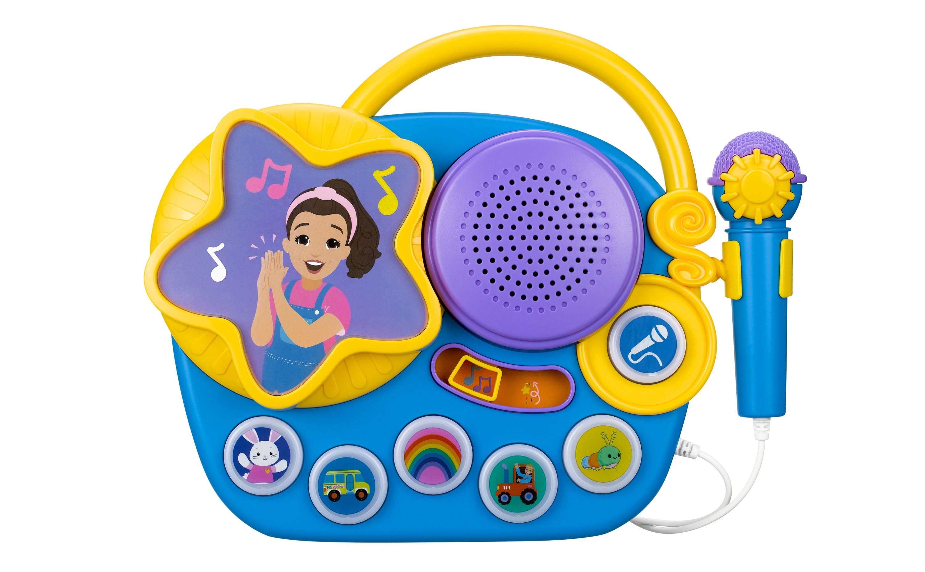 Ms. Rachel Karaoke Microphone Sing-Along Musical Boombox, Child Electronic Learning Systems for 18+ Months