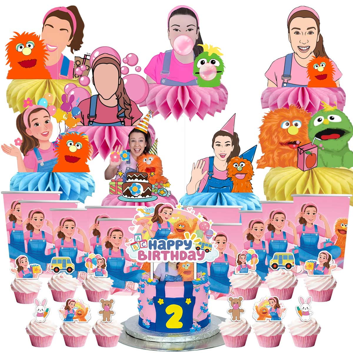 Ms Rachel Party Supplies Decor Cups Fans Decorations Honeycomb ...