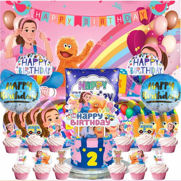 Ms Rachel Party Supplies Decor Tableware Backdrop Banner Cake Topper Balloons Birthday Decorations