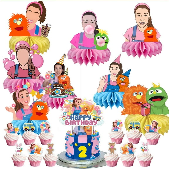 Ms Rachel Party Supplies Table Toppers Honeycomb Centerpieces Cake Toppers Decorations for Birthday