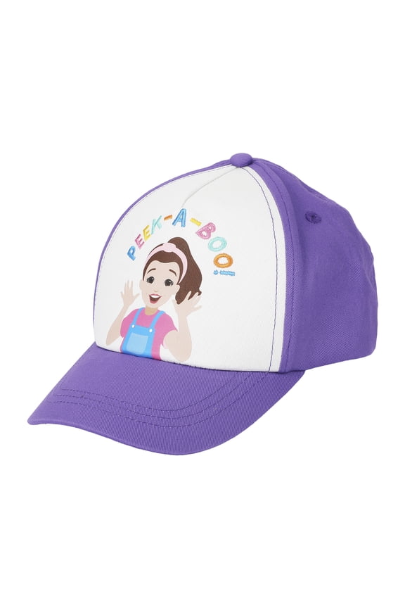 Ms. Rachel Peek-A-Boo Toddlers White & Purple Traditional Adjustable Baseball Cap