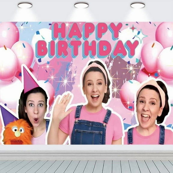 Ms Rachel Poster Backdrop Banner Party Supplies Birthday Decorations Background for Photography Taspestry