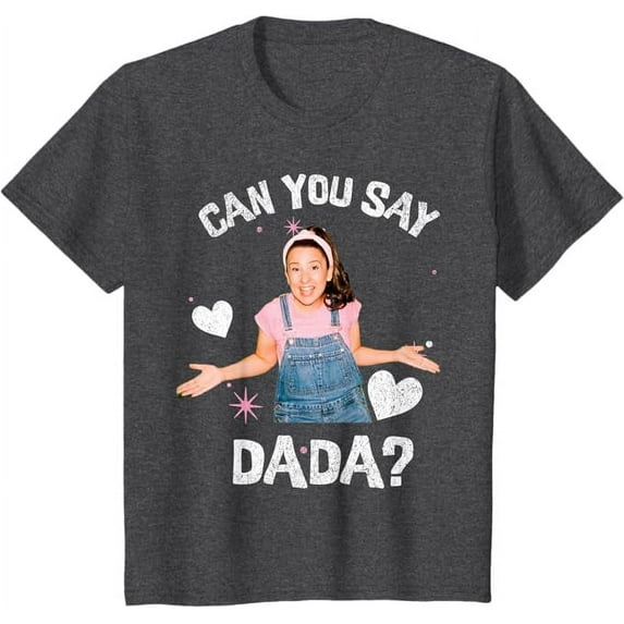Ms.Rachel Preschool Mom Dad Can You Say DADA dad Youth T-Shirt For Boy Girl Kids Toddler, Dark Heather Color, Size M
