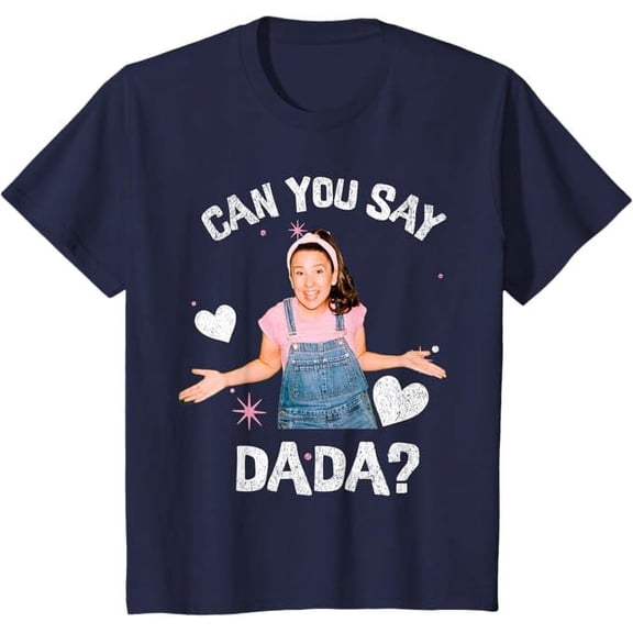 Ms.Rachel Preschool Mom Dad Can You Say DADA dad Youth T-Shirt For Boy Girl Kids Toddler, Navy Color, Size S